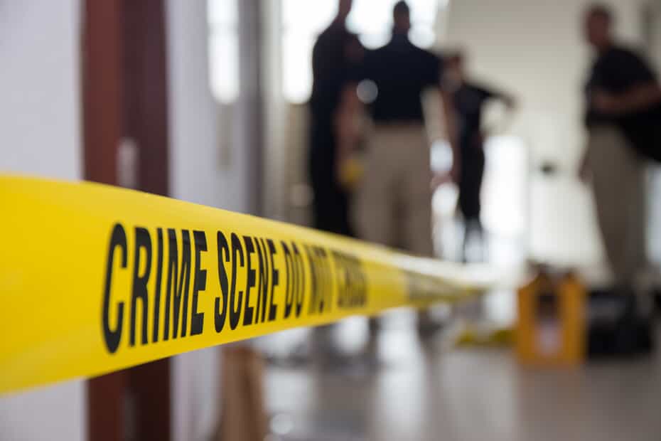 Caution Tape Sealing off a Crime